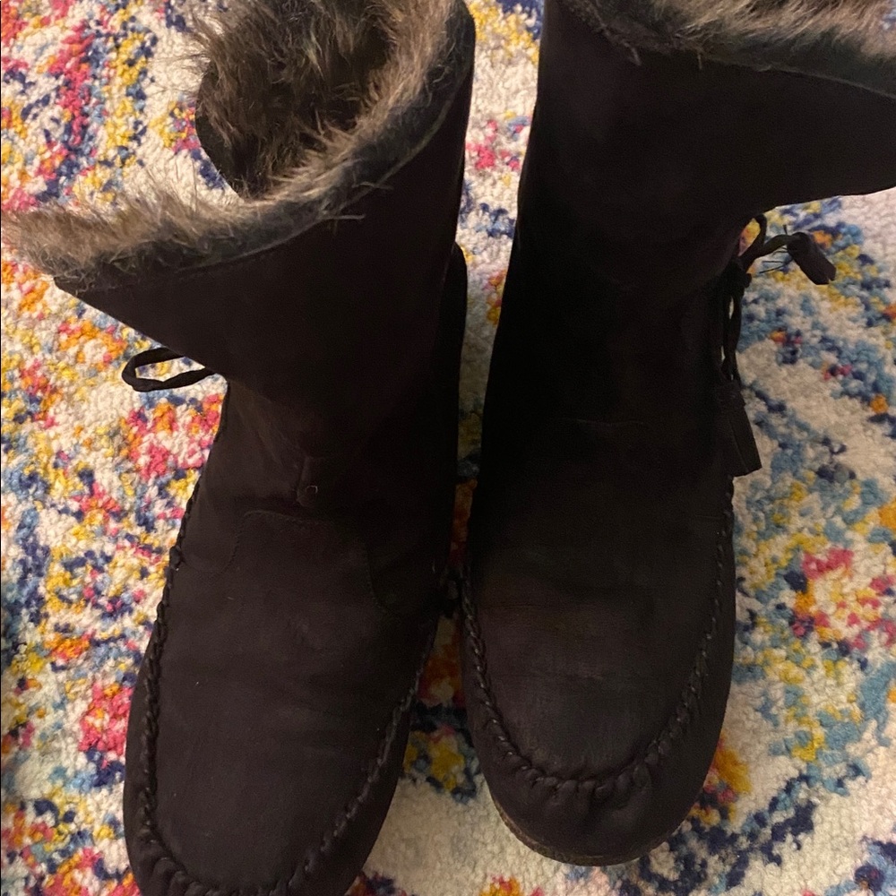 Black Suede Booties.